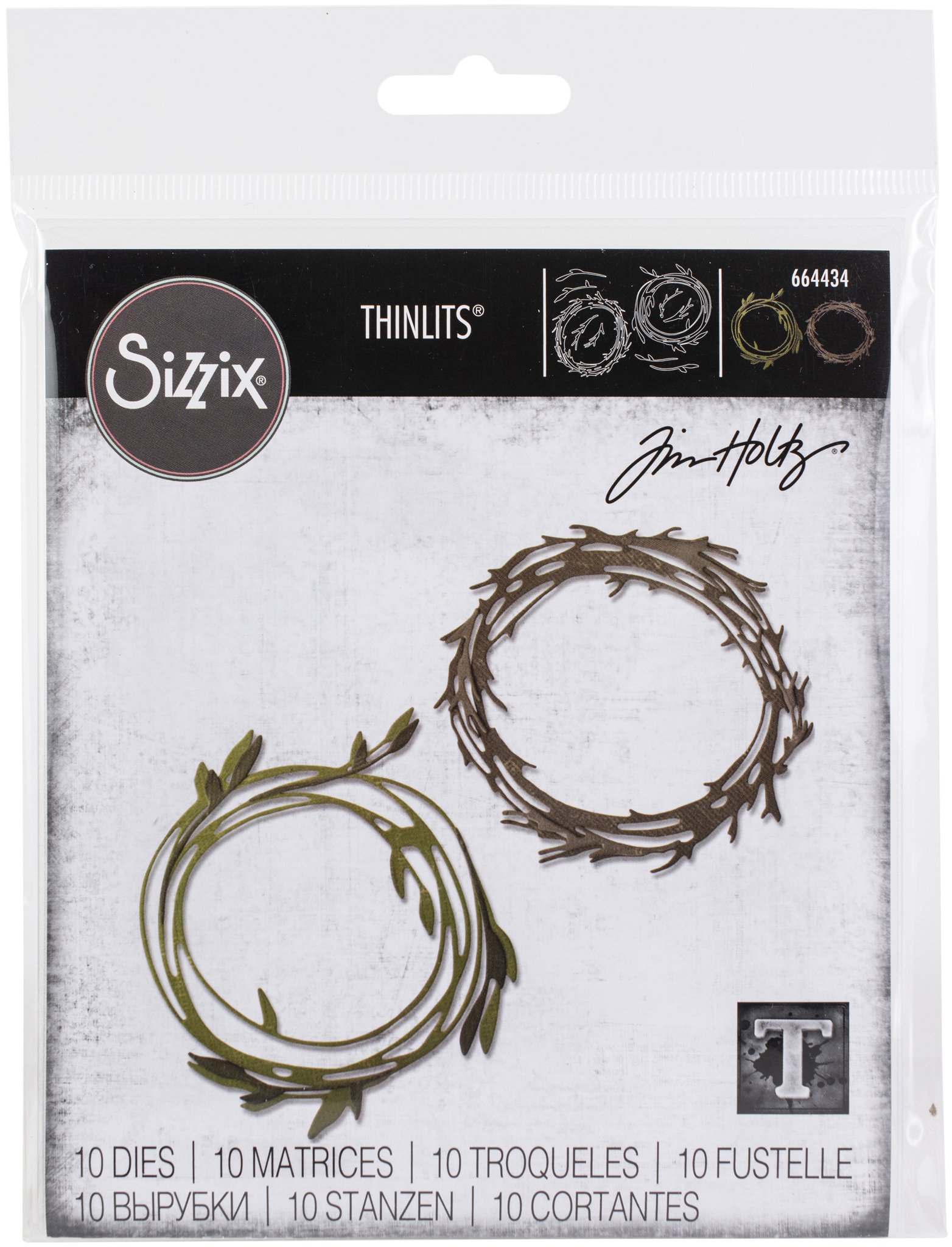 Bild von Sizzix Thinlits Dies By Tim Holtz-Funky Wreath