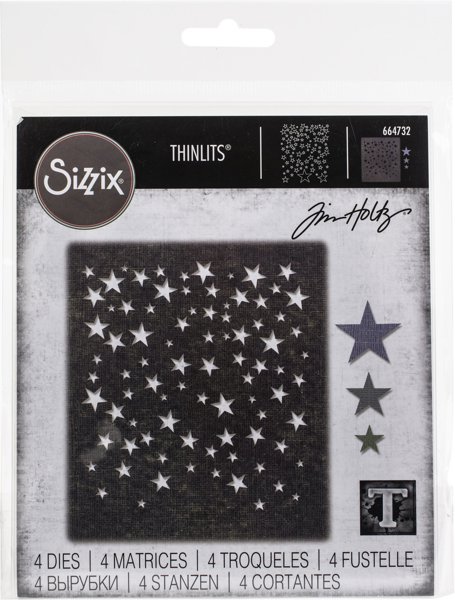 Bild von Sizzix Thinlits Dies By Tim Holtz 4/Pkg-Falling Stars