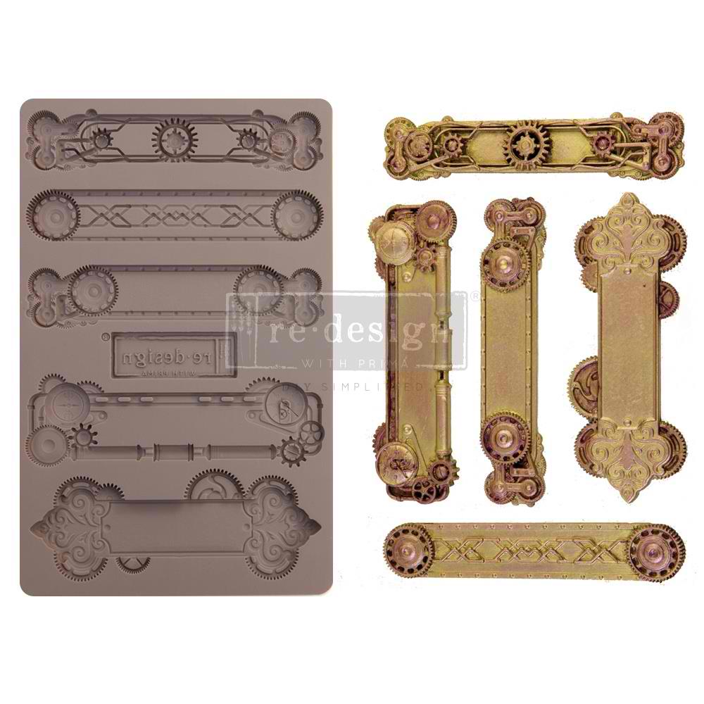 Bild von Prima Marketing Re-Design Mould 5"X8"X8mm - Steampunk Plates