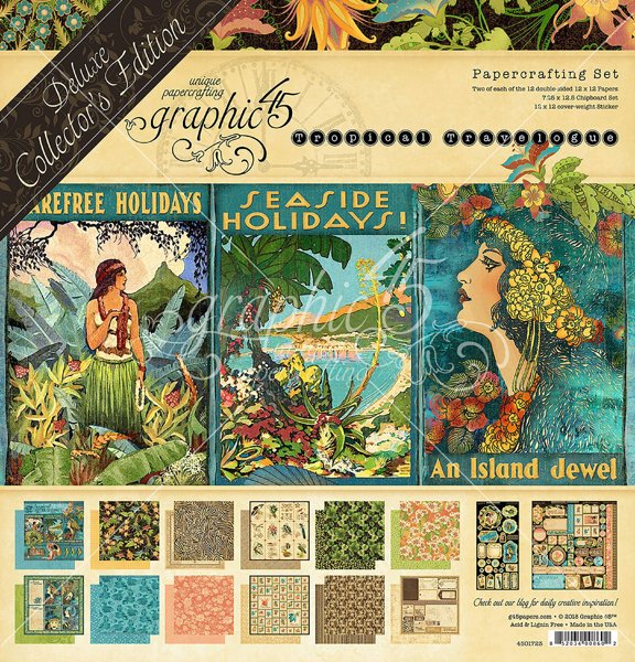 Bild von Graphic45 Deluxe Collector's Edition Pack 12"X12"-Tropical Travelogue