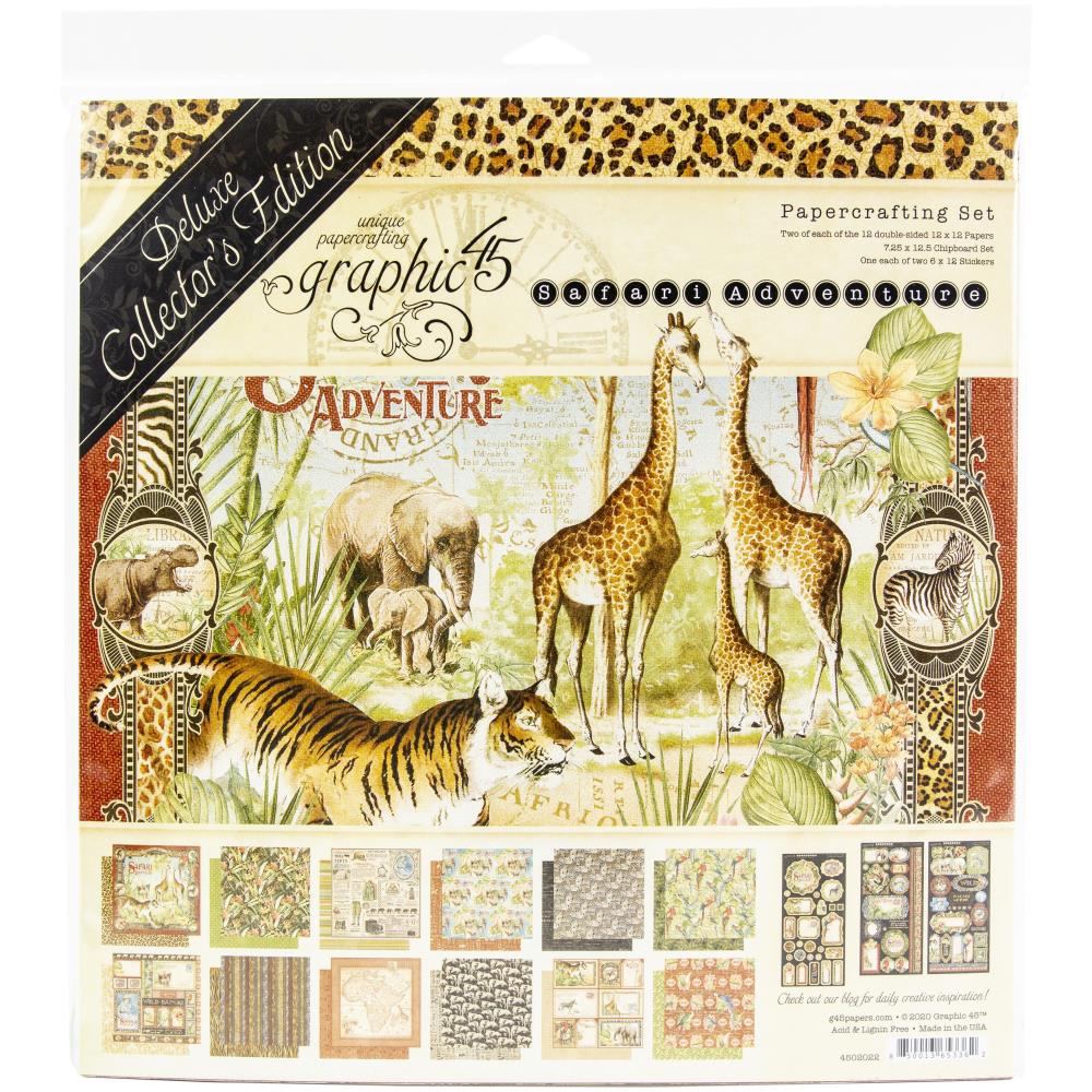 Bild von Graphic45 Deluxe Collector's Edition Pack 12"X12" - Safari Adventure