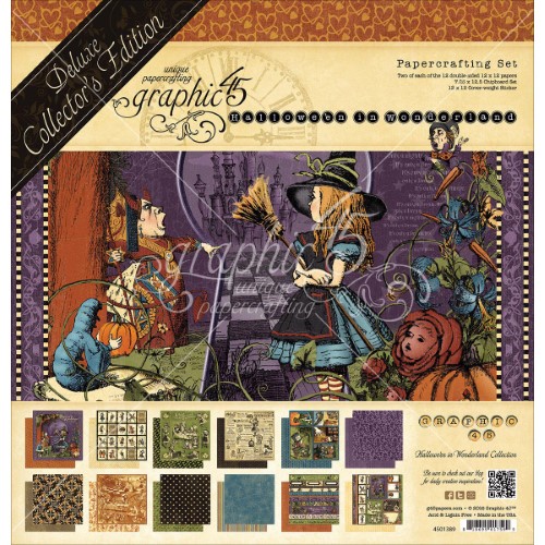Bild von Graphic45 Deluxe Collector's Edition Pack 12"X12" - Halloween In Wonderland