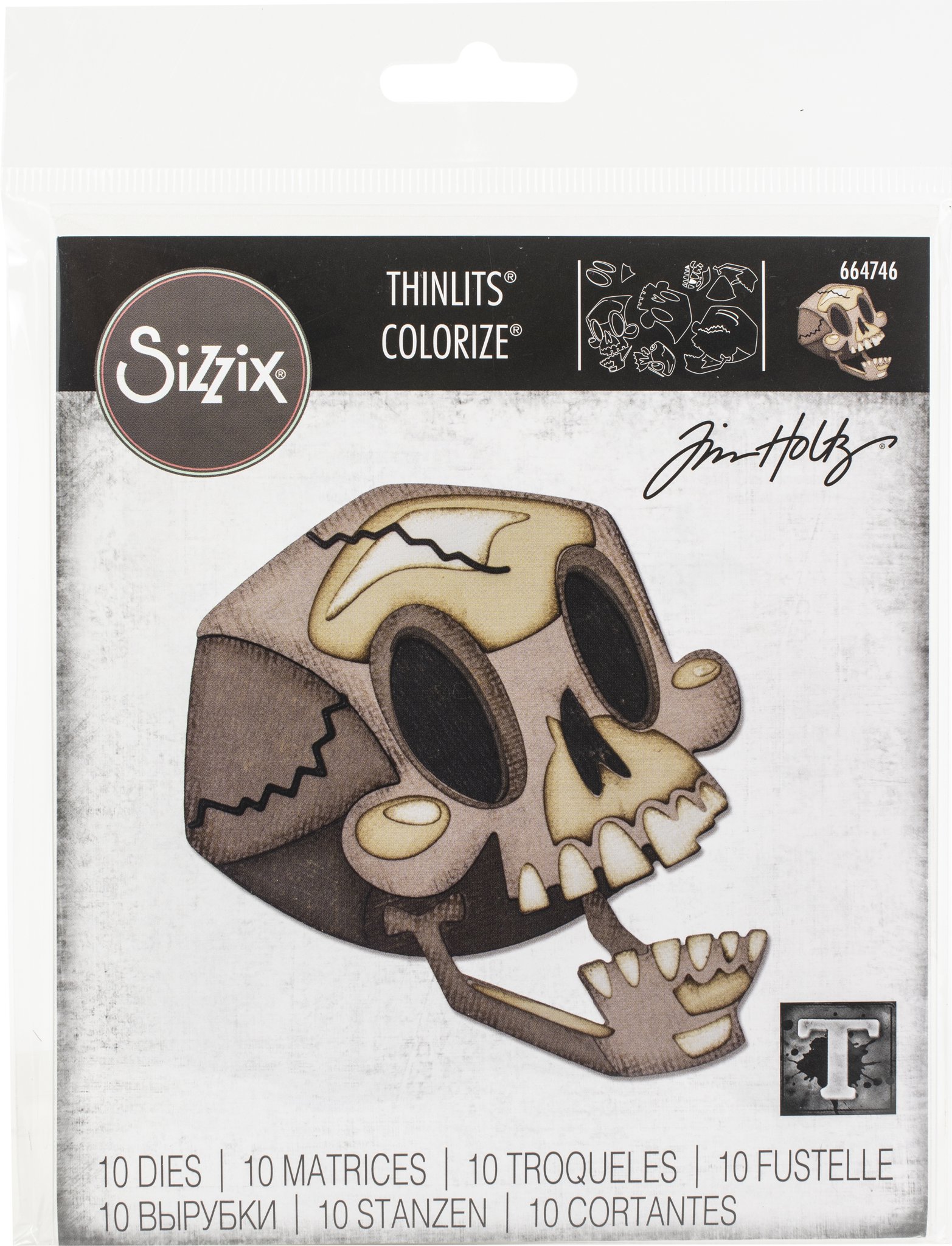 Bild von Sizzix Thinlits Dies By Tim Holtz 11/Pkg-Skelly Colorize