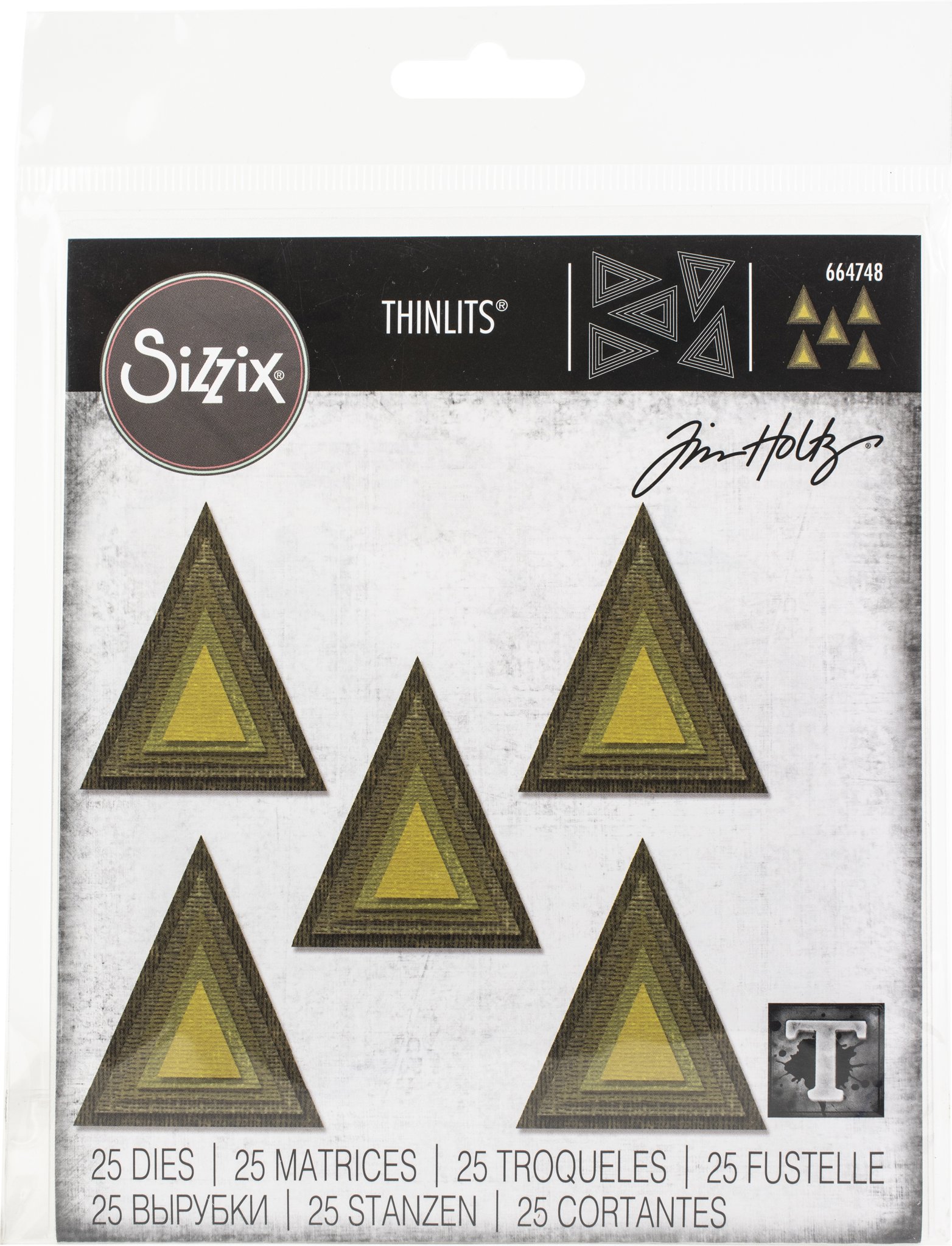 Bild von Sizzix Thinlits Dies By Tim Holtz 25/Pkg-Stacked Tiles Triangles