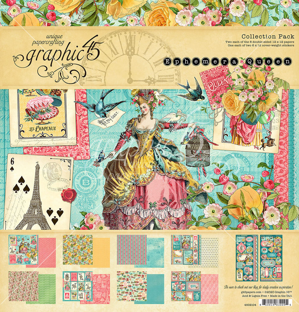 Bild von Graphic45 Collection Pack 12"X12"- Ephemera Queen