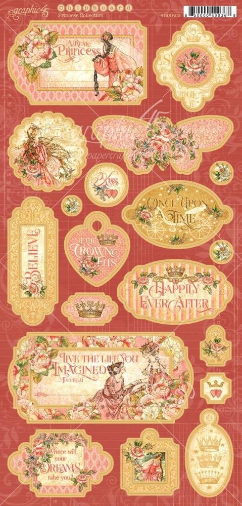 Bild von Graphic45 Princess Chipboard Die-Cuts