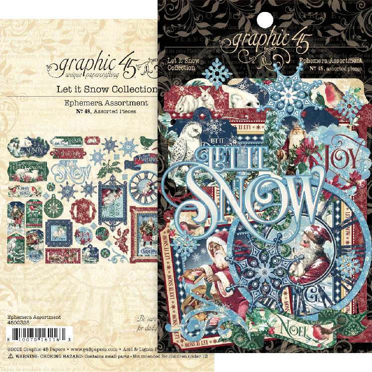 Bild von Graphic45 Let It Snow Journaling & Ephemera Cards