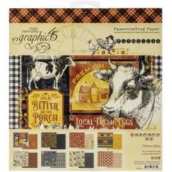 Bild von Graphic45 Double-Sided Paper Pad 8"X8" 24/Pkg - Farmhouse