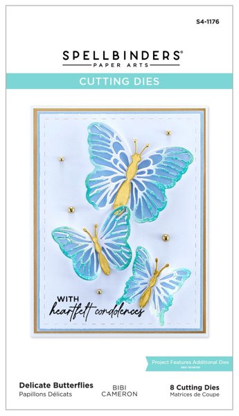 Bild von Spellbinders Etched Dies By Bibi Cameron-Delicate Butterflies- Bibi's Butterflies