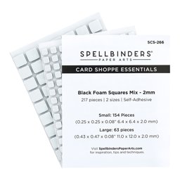 Bild von Spellbinders Card Shoppe Essentials Foam Squares Mix-Black, 2mm