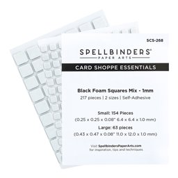 Bild von Spellbinders Card Shoppe Essentials Foam Squares Mix-Black, 1mm