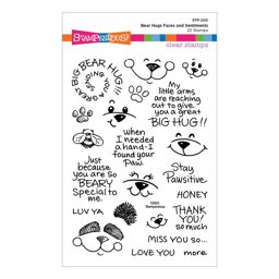 Bild von Stampendous Clear Stamps-Bear Hugs Faces And Sentiments