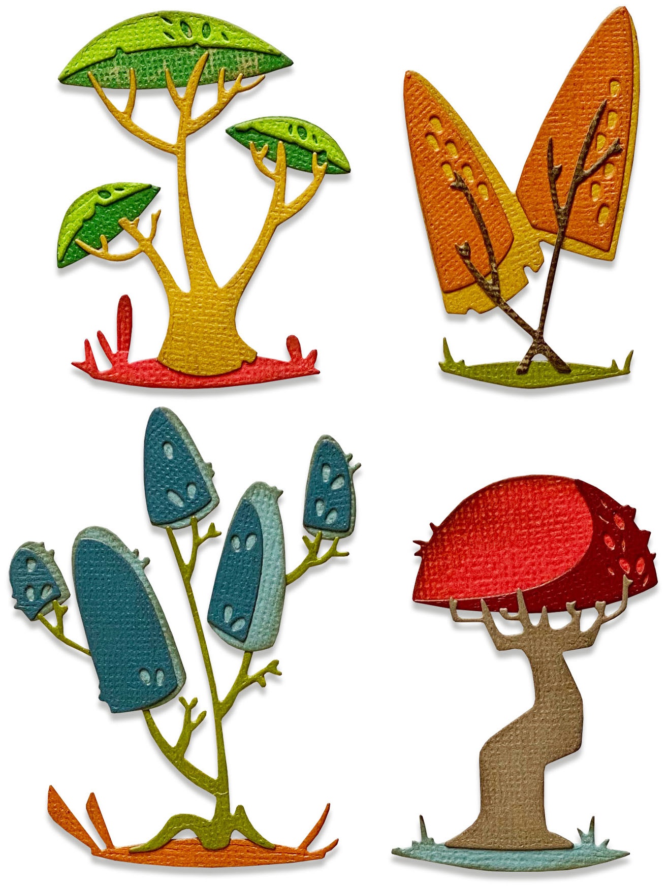 Bild von Sizzix Thinlits Dies By Tim Holtz 5/Pkg-Funky Toadstools