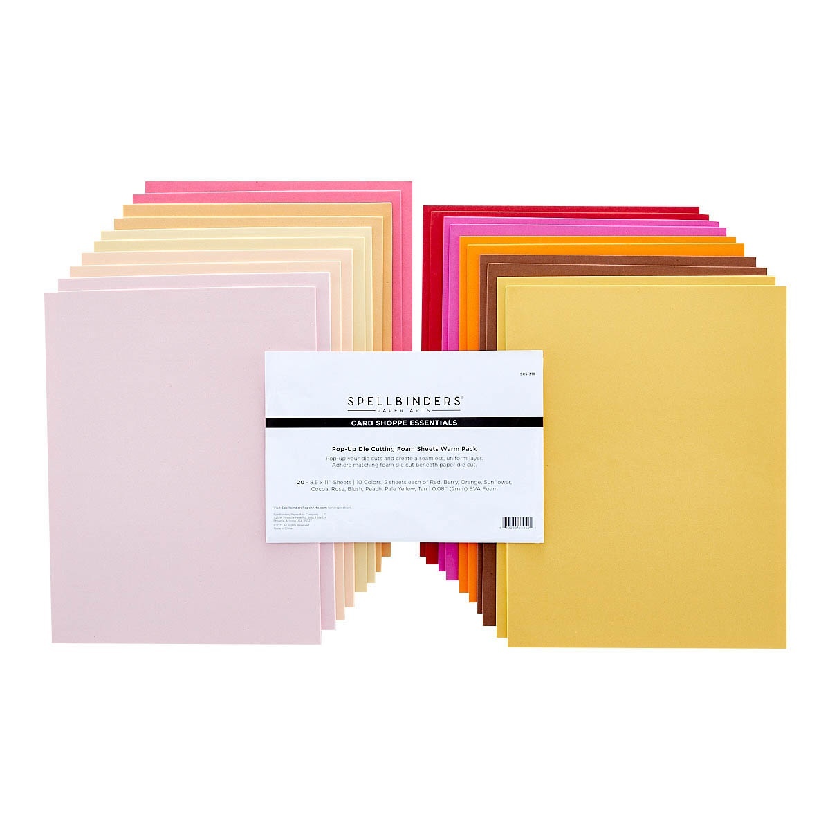 Bild von Spellbinders Pop-Up Die Cutting Foam Sheets 10/Pkg-Warm Tones