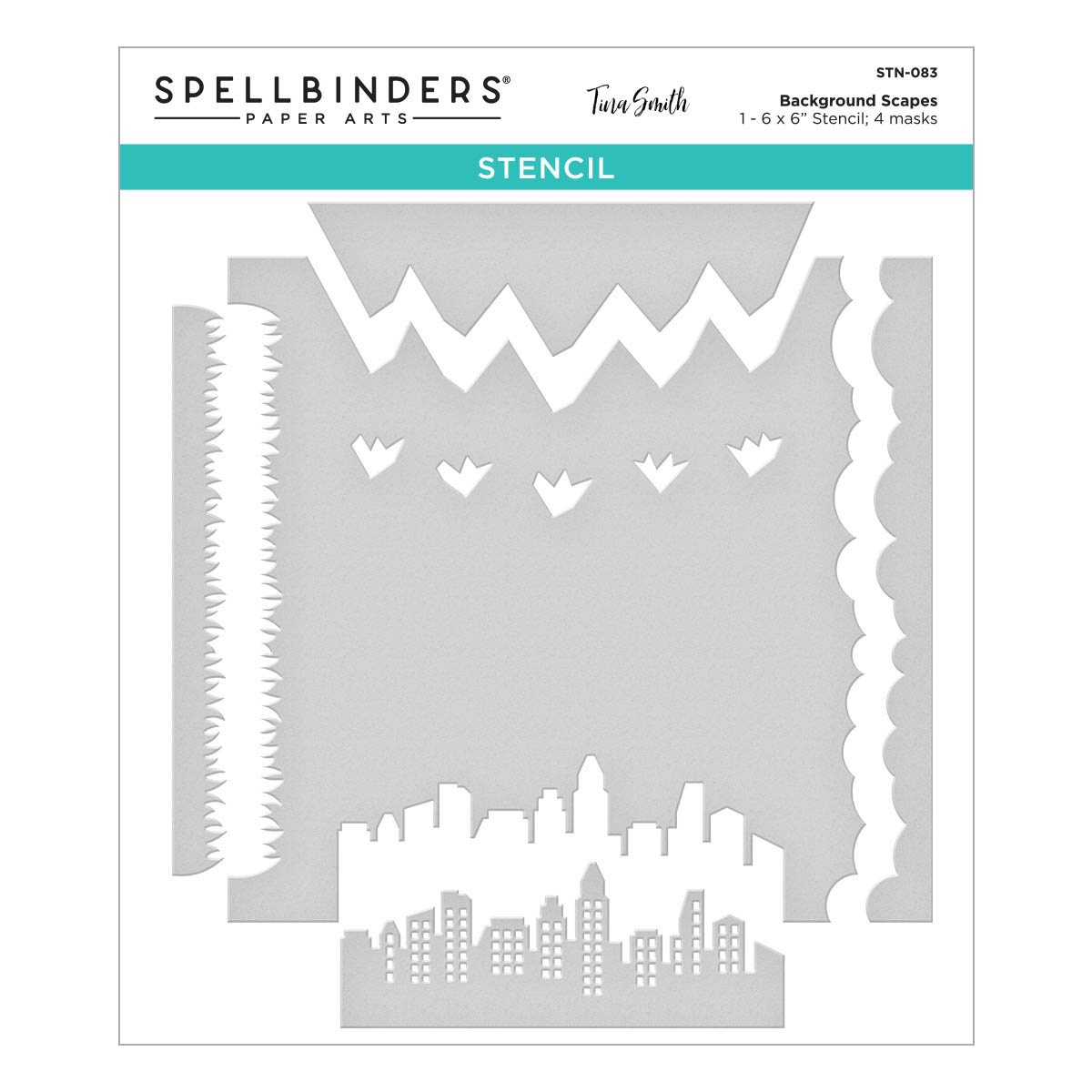 Bild von Spellbinders Stencil By Tina Smith-Background Scapes, Windows With A View