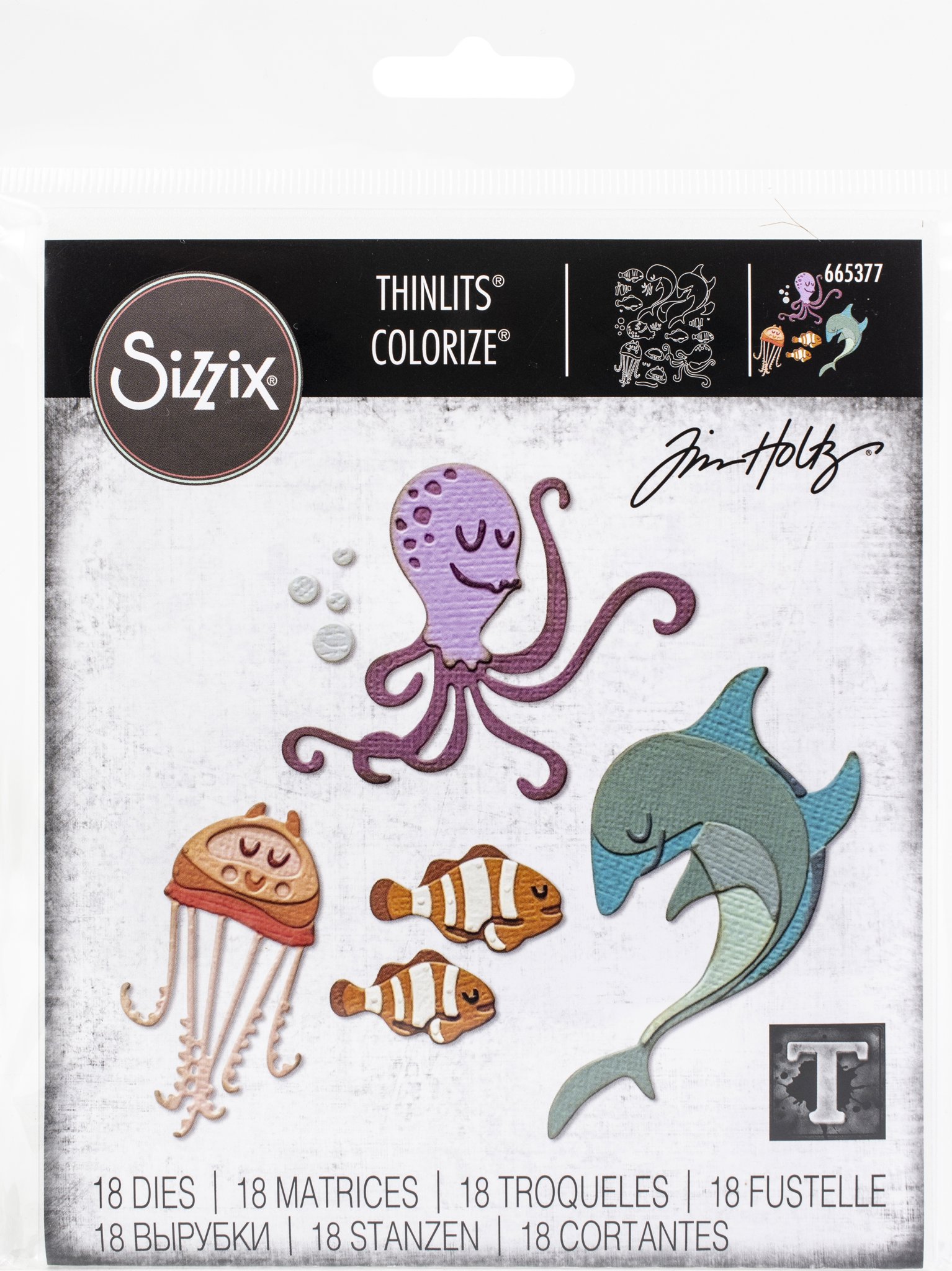 Bild von Sizzix Thinlits Dies By Tim Holtz 18/Pkg-Under The Sea #1 Colorize