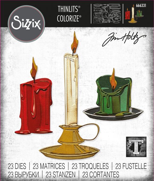 Bild von Sizzix Thinlits Dies By Tim Holtz 23/Pkg-Candleshop Colorize