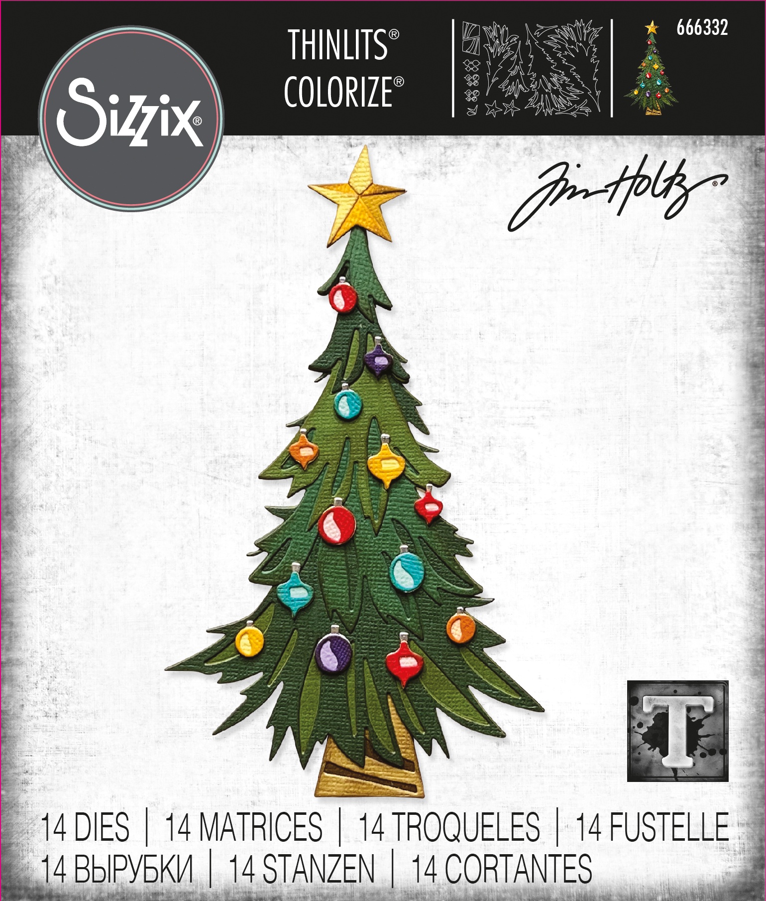 Bild von Sizzix Thinlits Dies By Tim Holtz 14/Pkg-Trim A Tree Colorize