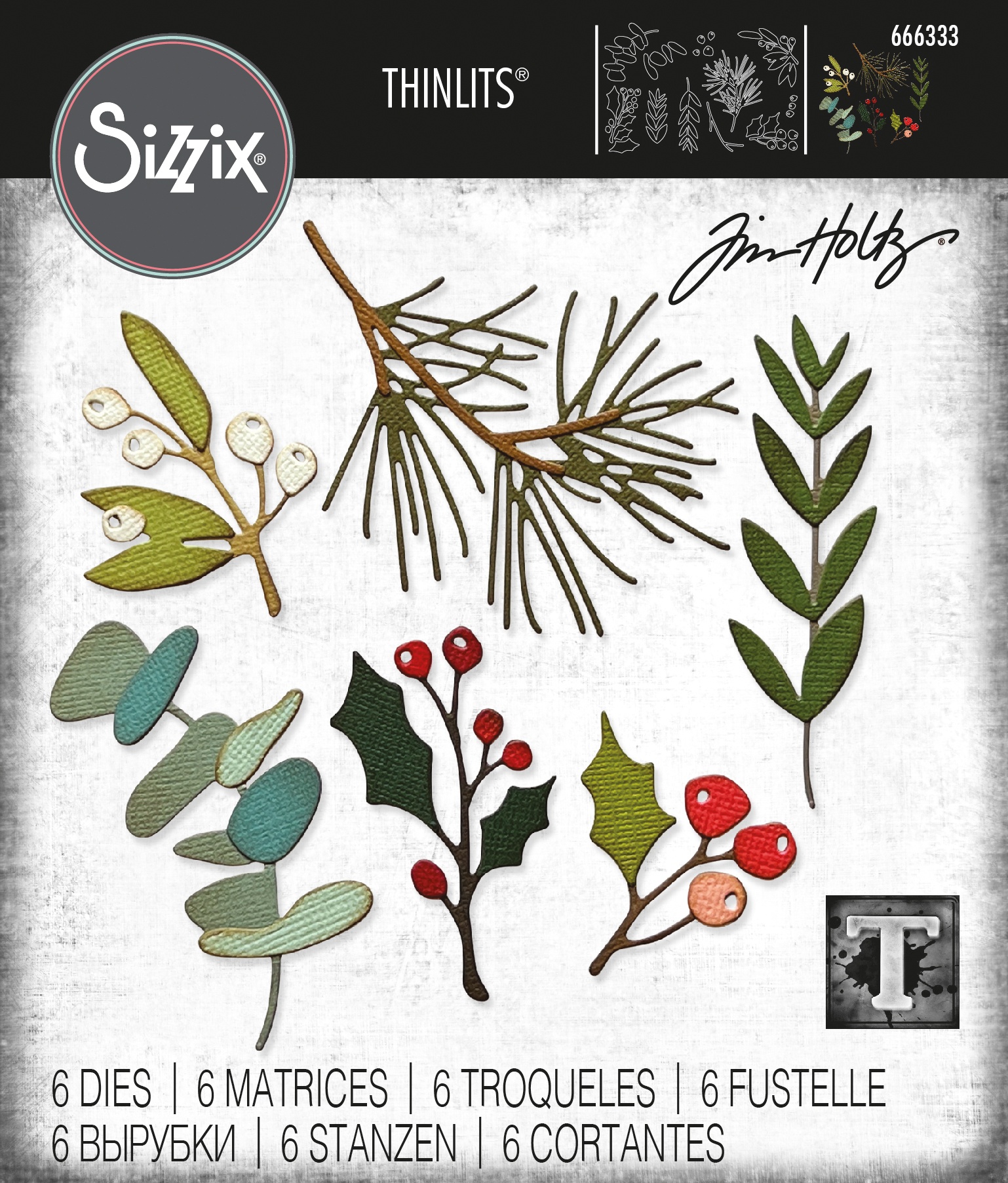 Bild von Sizzix Thinlits Dies By Tim Holtz 6/Pkg-Festive Gatherings