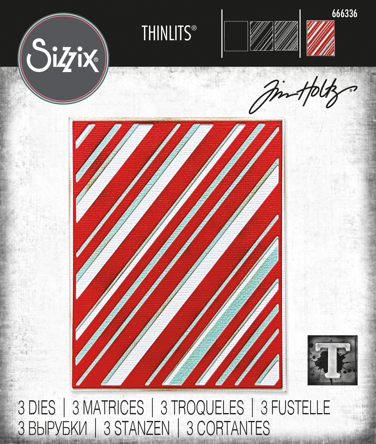 Bild von Sizzix Thinlits Dies By Tim Holtz 3/Pkg-Layered Stripes