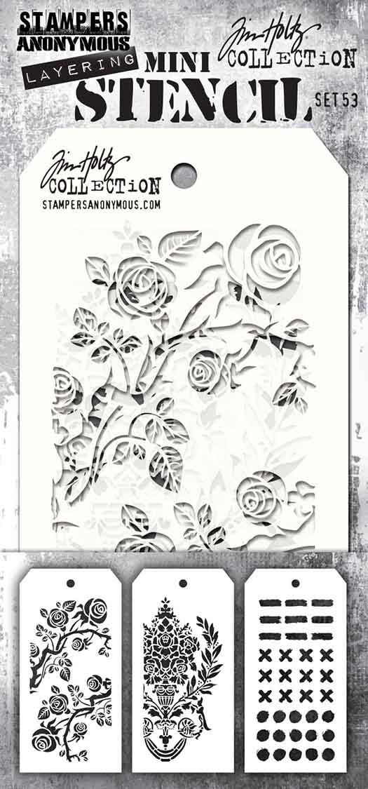 Bild von Tim Holtz Mini Layered Stencil Set 3/Pkg-Set #53