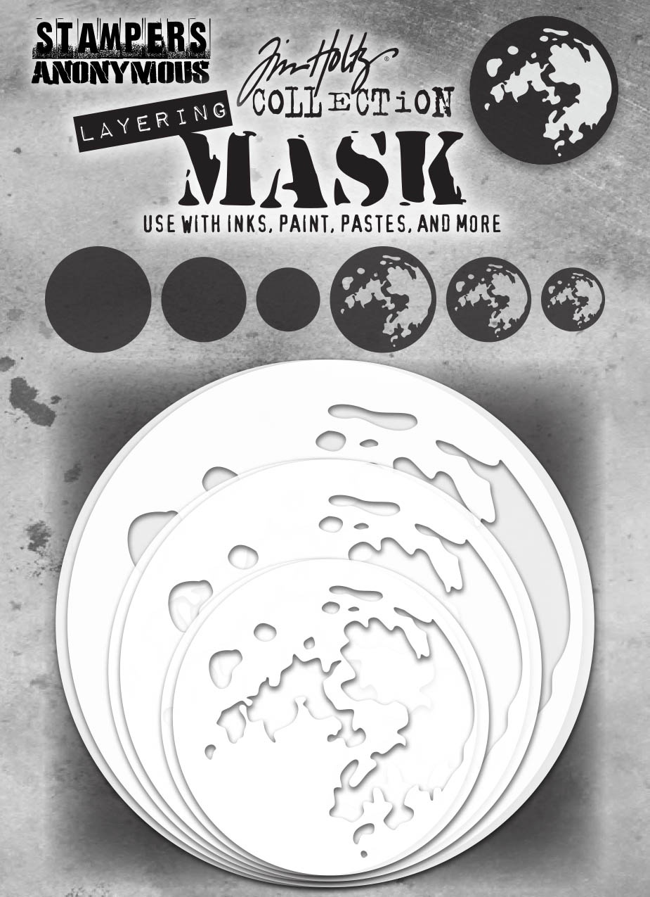 Bild von Tim Holtz Layering Mask Set 6/Pkg-Moon