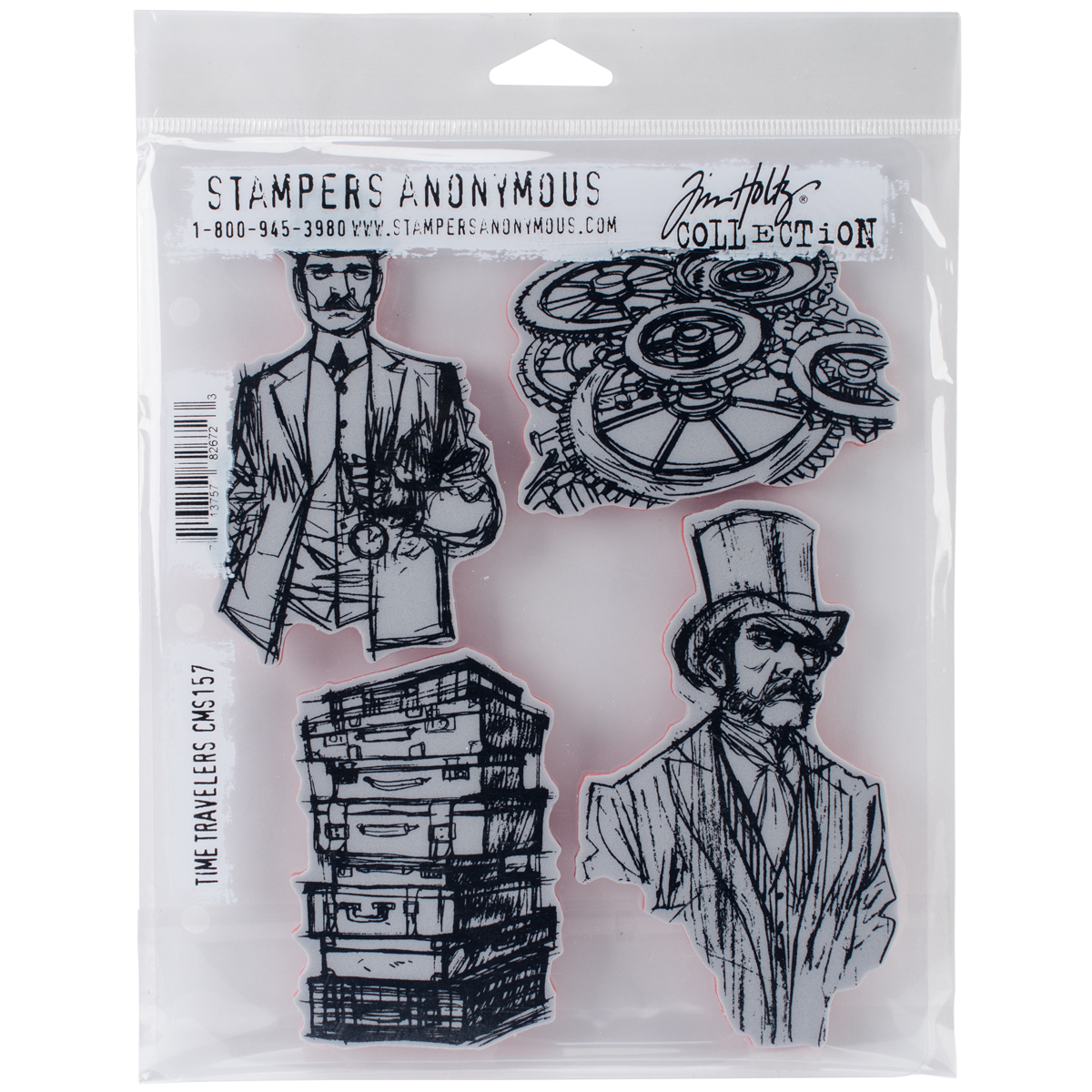 Bild von Tim Holtz Cling Stamps 7"X8.5"-Time Travelers