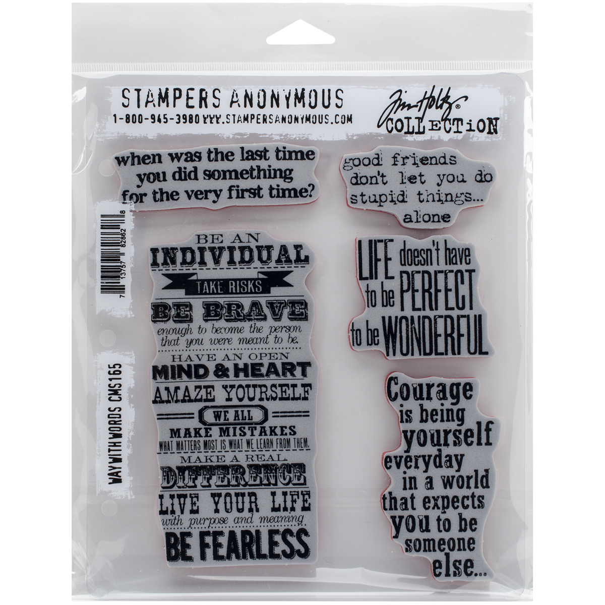 Bild von Tim Holtz Cling Stamps 7"X8.5"-Way With Words