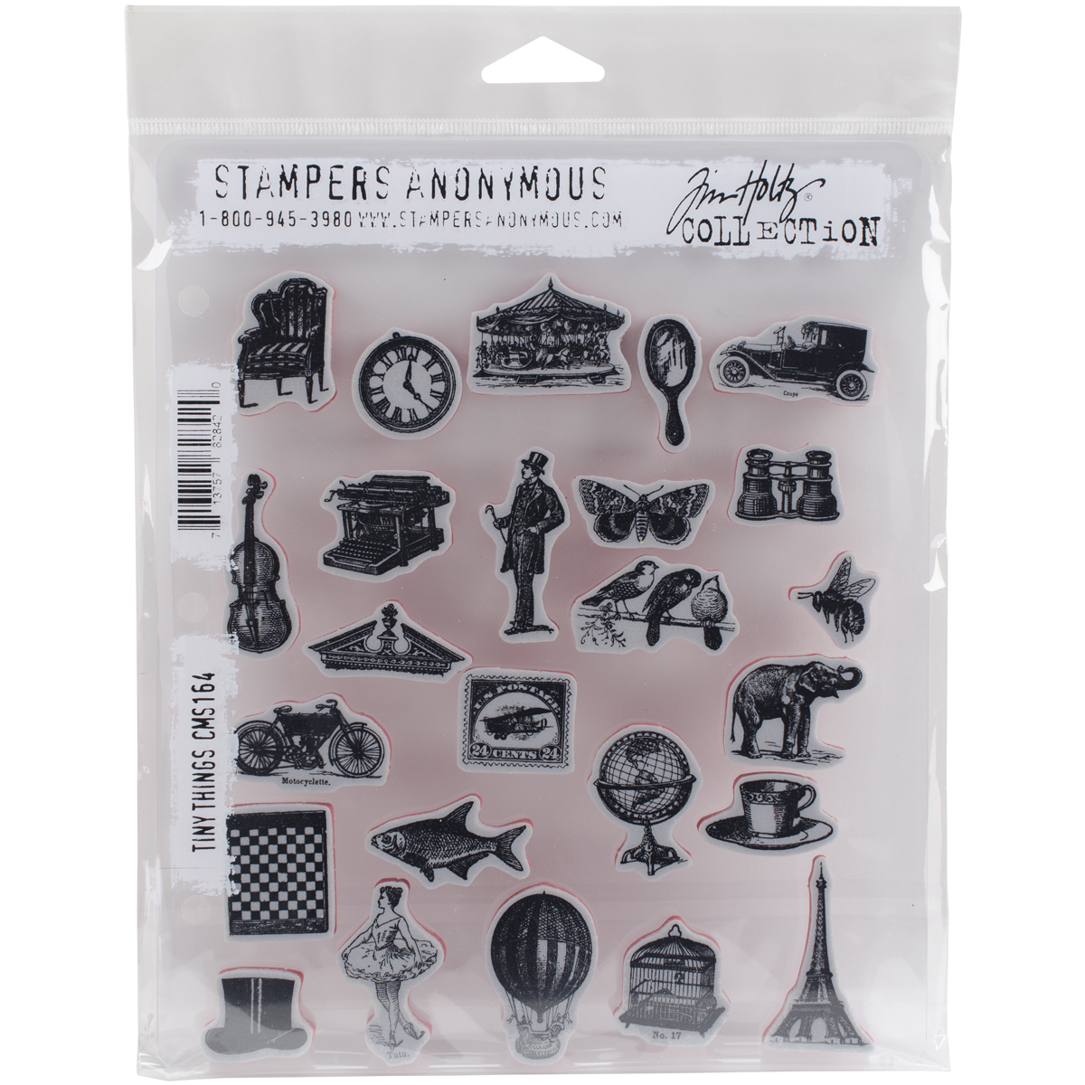 Bild von Tim Holtz Cling Stamps 7"X8.5"-Tiny Things