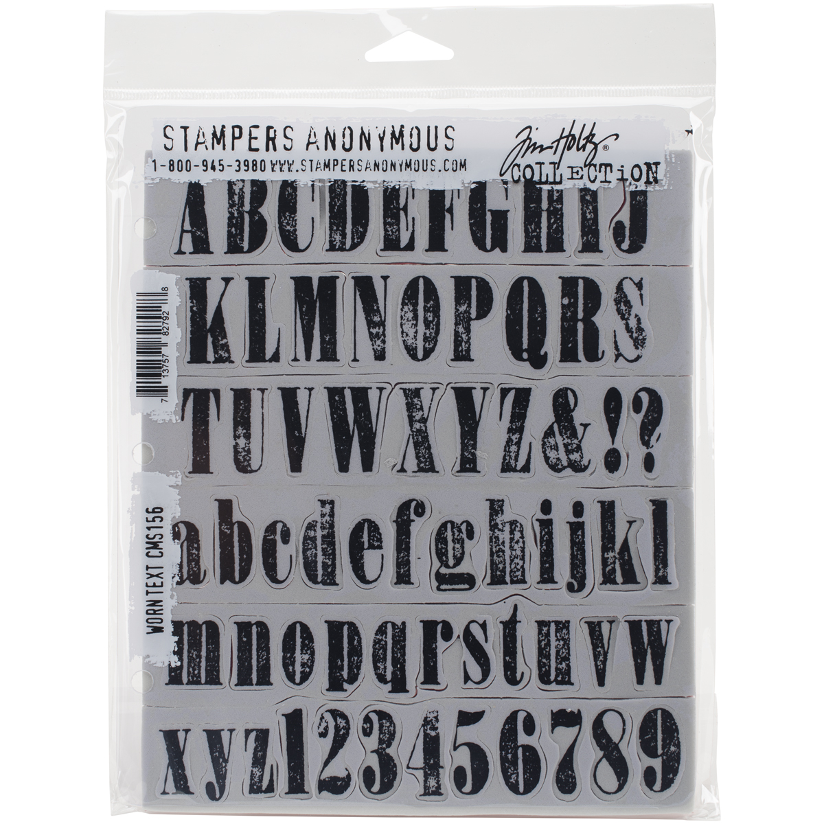 Bild von Tim Holtz Cling Stamps -Worn Text