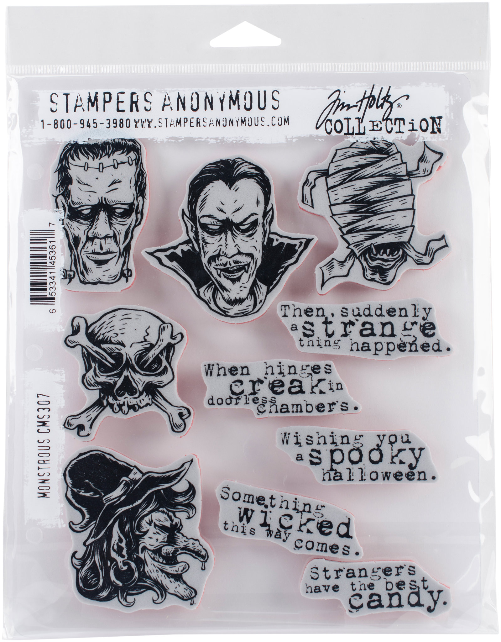 Bild von Tim Holtz Cling Stamps 7"X8.5"-Monstrous