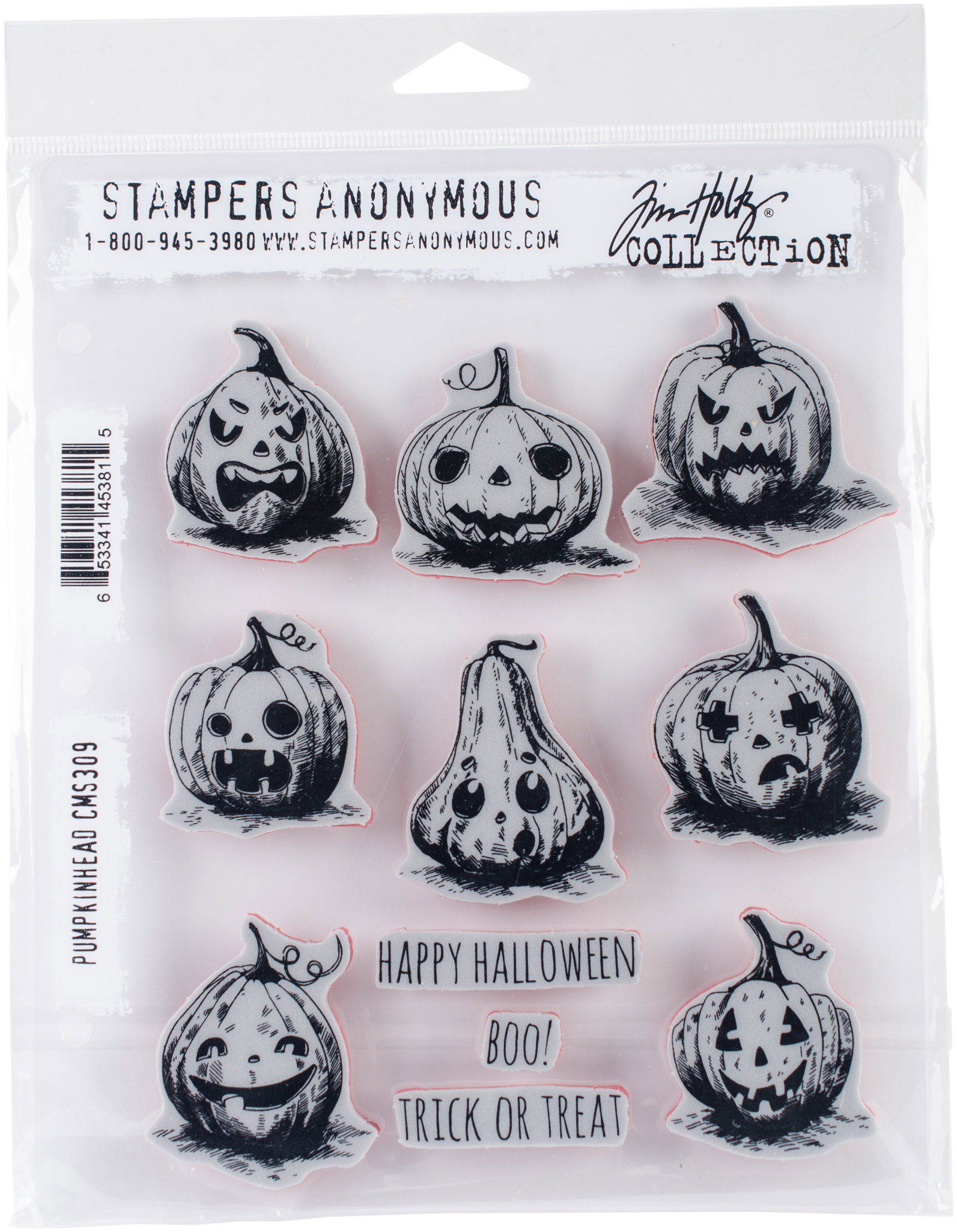 Bild von Tim Holtz Cling Stamps 7"X8.5"-Pumkinhead