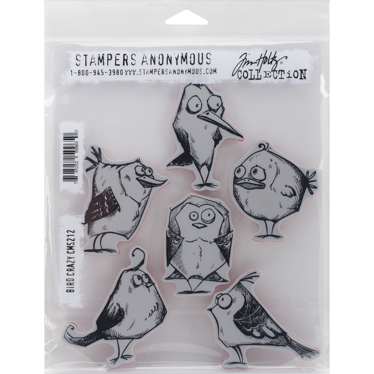 Bild von Tim Holtz Cling Stamps 7"X8.5"-Bird Crazy