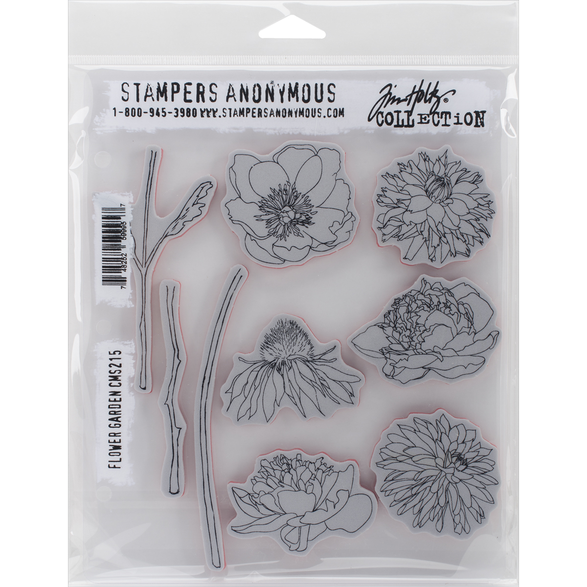 Bild von Tim Holtz Cling Stamps 7"X8.5"-Flower Garden