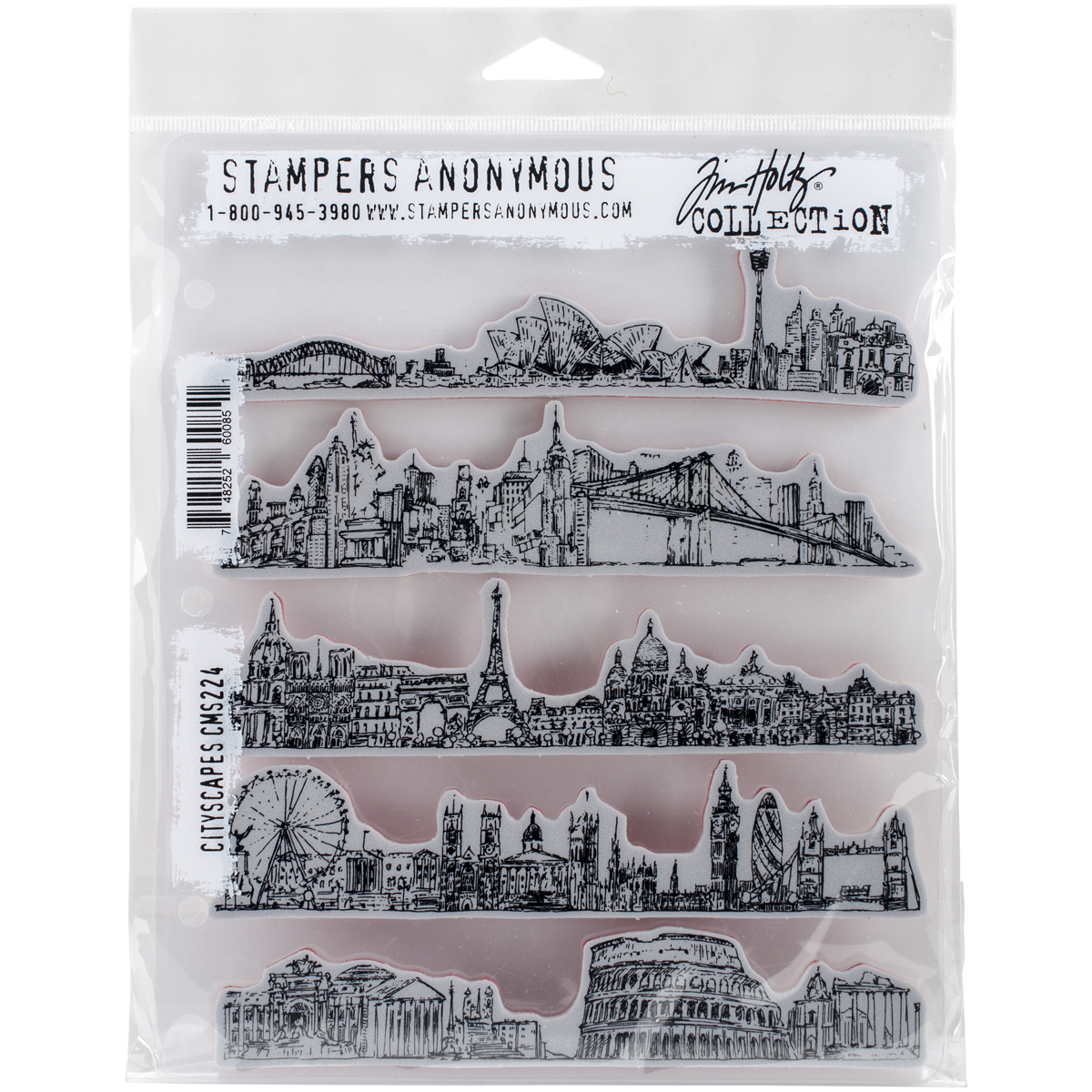 Bild von Tim Holtz Cling Stamps 7"X8.5"-Cityscapes