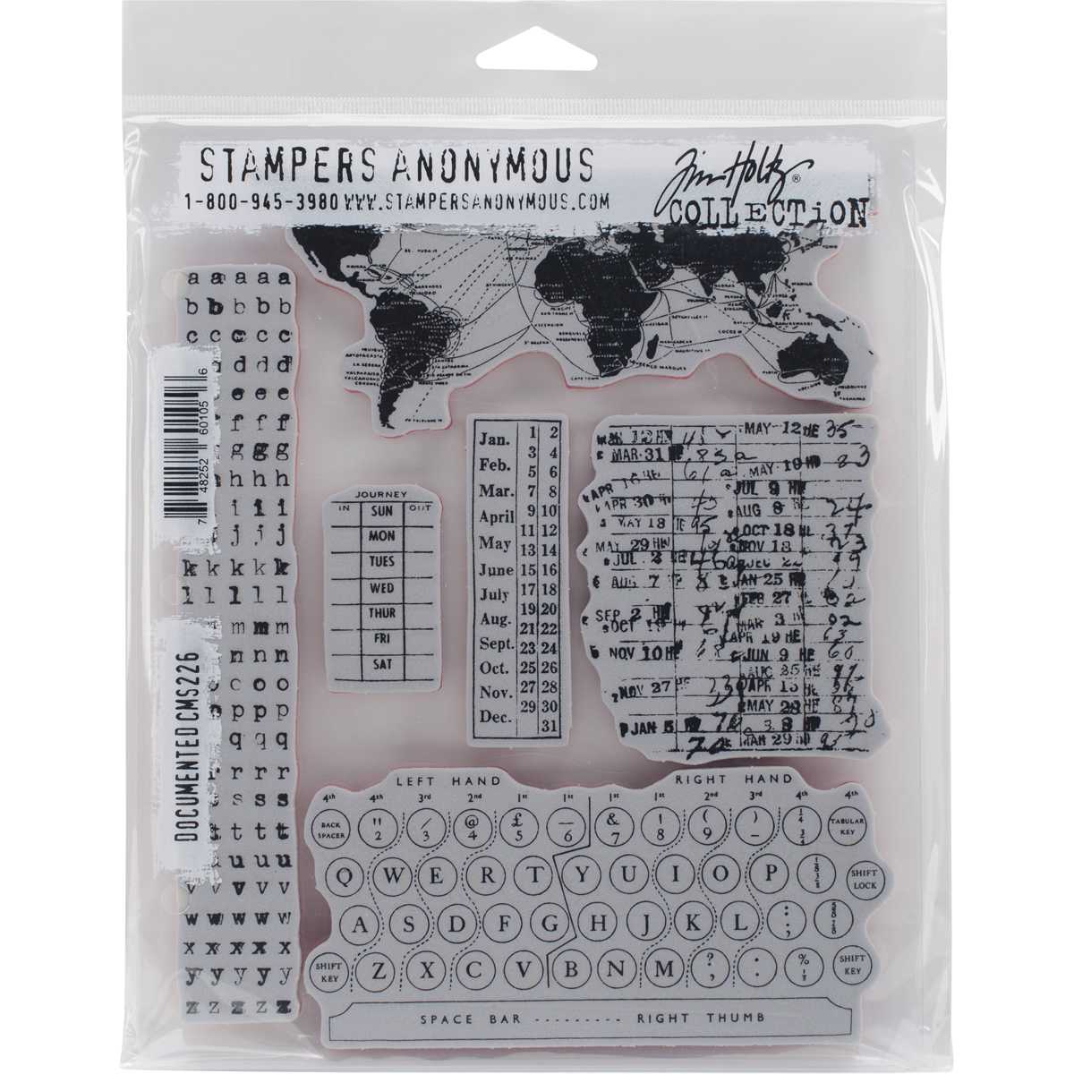 Bild von Tim Holtz Cling Stamps 7"X8.5"-Documented