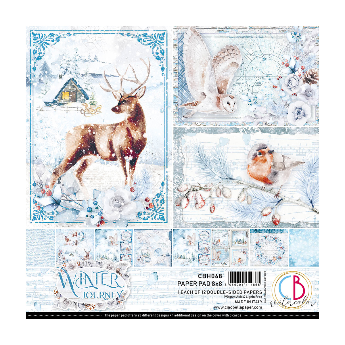 Bild von Ciao Bella - WINTER JOURNEY PAPER PAD 8"X8" 12/PKG