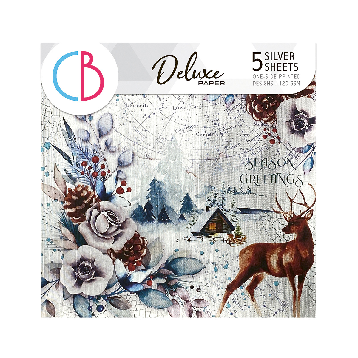 Bild von Ciao Bella - WINTER JOURNEY DELUXE PAPER SILVER 6"X6" 5/PKG