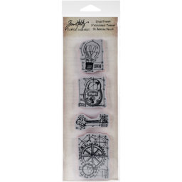 Bild von Tim Holtz Mini Blueprints Strip Cling Stamps 3"X10"-Industrial
