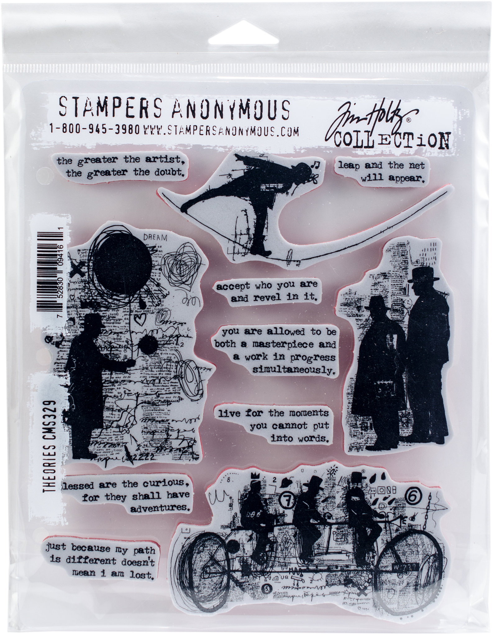 Bild von Tim Holtz Cling Stamps 7"X8.5"-Theories