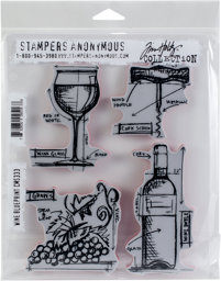 Bild von Tim Holtz Cling Stamps 7"X8.5"-Wine Blueprint