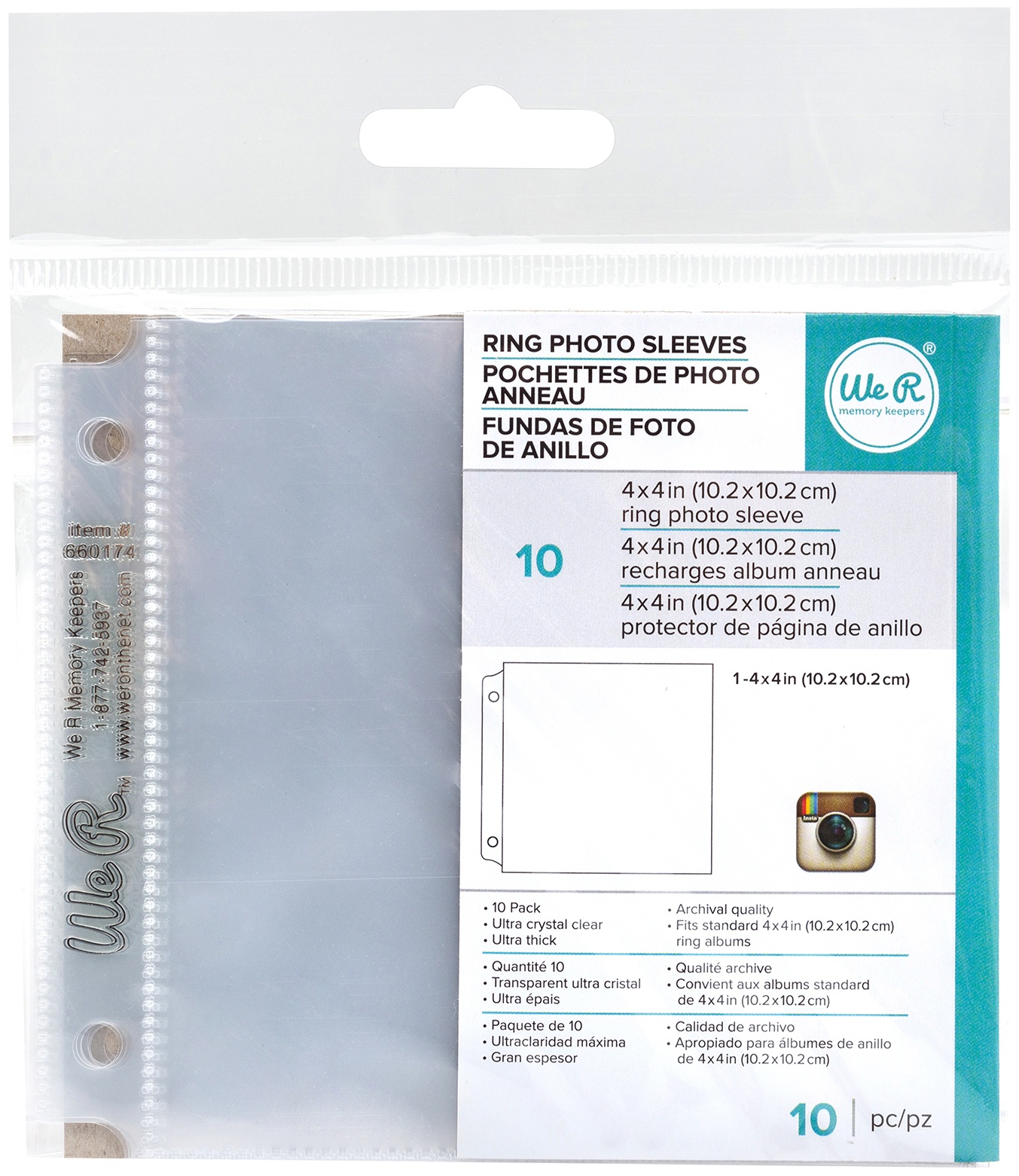 Bild von We R Albums Made Easy Photo Sleeve Protectors 10/Pkg-(1) 4"X4" Pocket