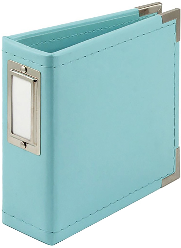 Bild von We R Classic Leather D-Ring Album 4"X4"-Aqua