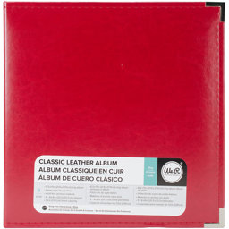 Bild von We R Classic Leather D-Ring Album 8.5"X11"-Real Red