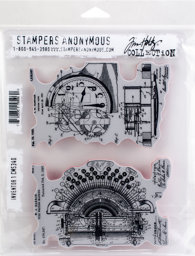 Bild von Tim Holtz Cling Stamps 7"X8.5"-Inventor 1