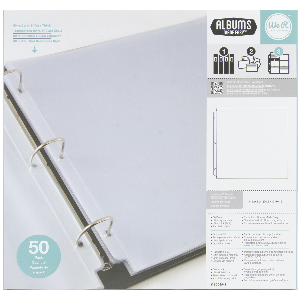 Bild von We R Ring Photo Sleeves 12"X12" 50/Pkg-Full Page