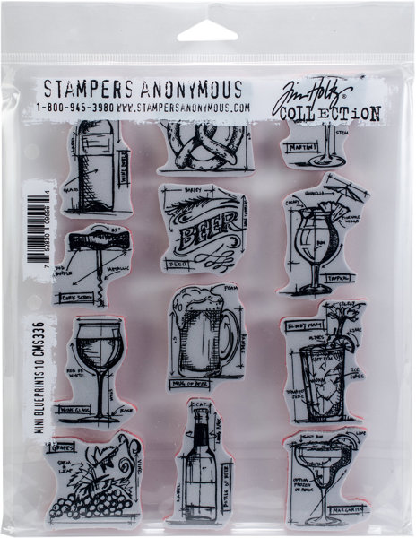 Bild von Tim Holtz Cling Stamps 7"X8.5"-Mini Blueprints