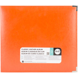 Bild von We R Classic Leather D-Ring Album 12"X12"-Orange Soda
