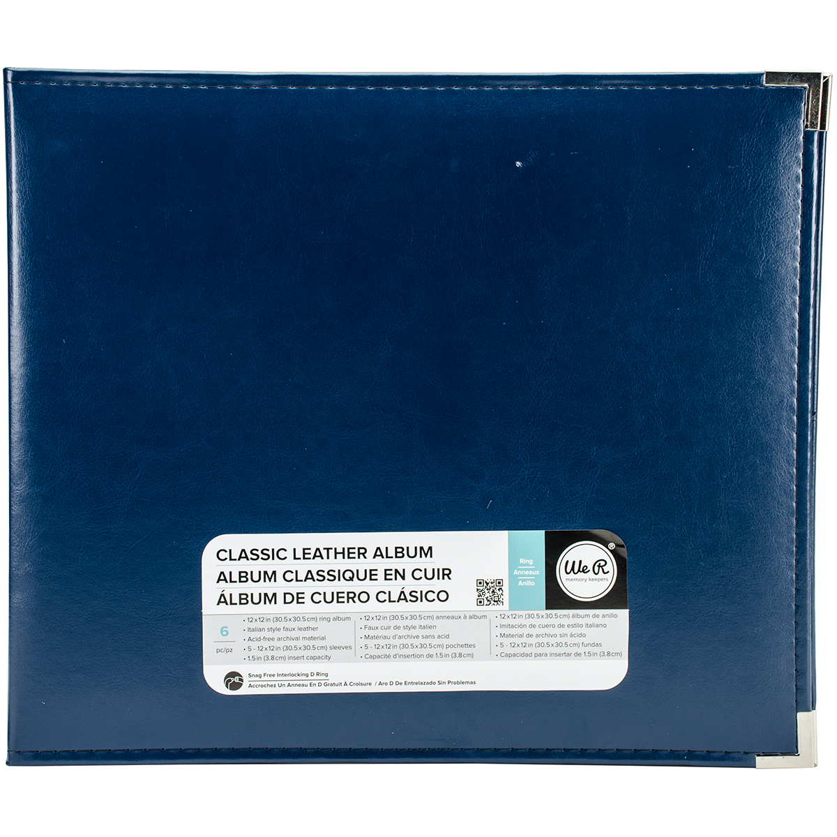 Bild von We R Classic Leather D-Ring Album 12"X12"-Cobalt