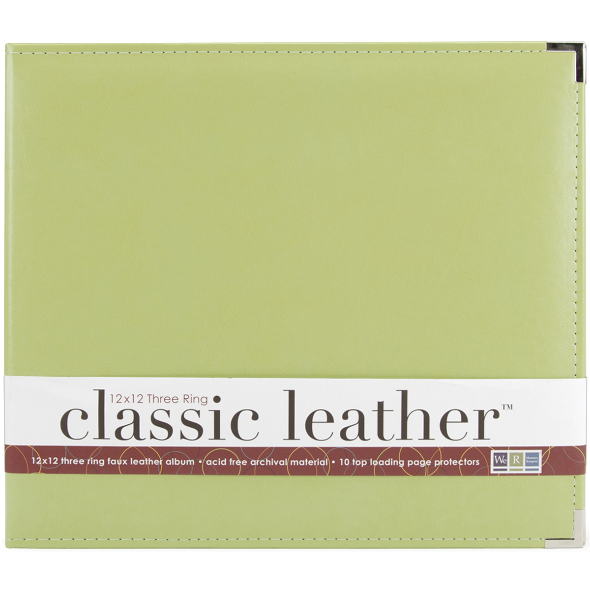 Bild von We R Classic Leather D-Ring Album 12"X12"-Kiwi